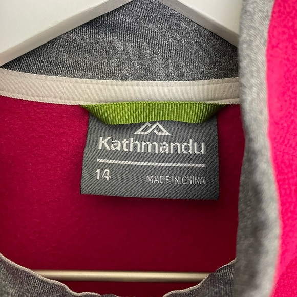 Womens Kathmandu Altica 100 Pink Pullover Fleece 1/4 Zip Jacket Size 14/L? - Picture 2 of 5